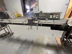 Industrial conveyor bottle labeling machine w/ Minarik Motor Master 20000 Series speed controller retails $2k