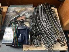 Vintage Life-Like HO scale model train set featuring nickel-silver track and a hobby transformer.