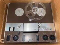 Vintage Ampex F-44 "Fine Line" reel-to-reel tape recorder.
