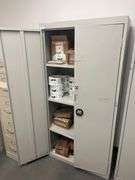 Sandusky two-door steel storage cabinet 36" wide
