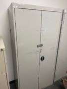 Sandusky two-door steel storage cabinet 36" wide