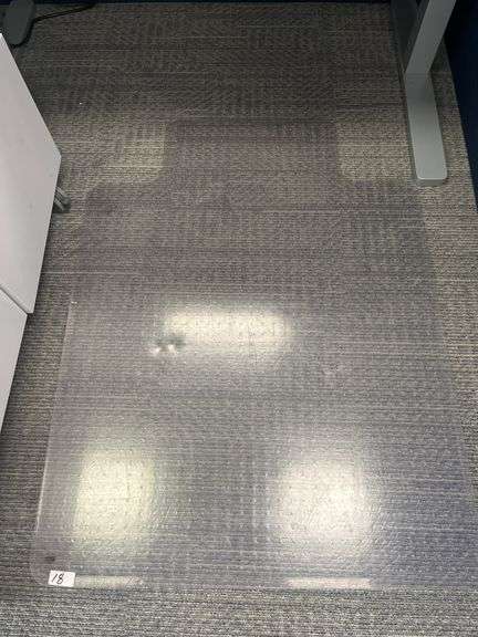 ULINE 3'x4' CARPET CHAIR MAT WITH LIP
