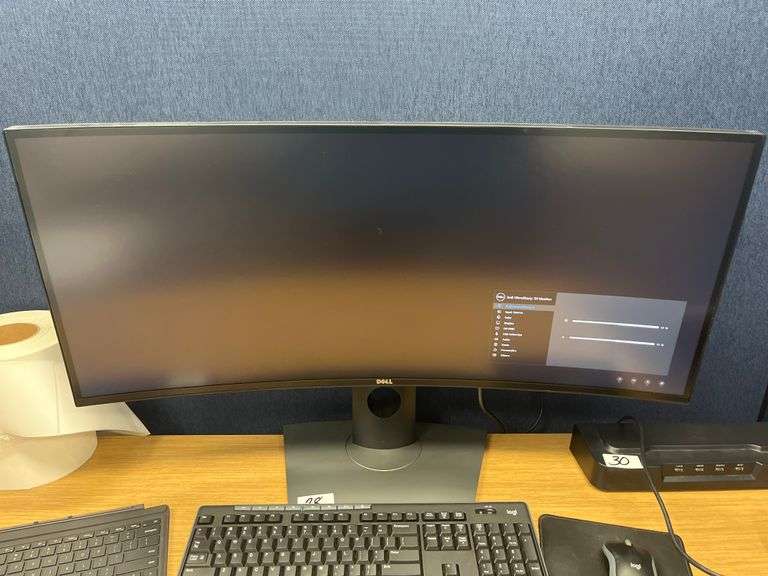 DELL C3422WE 34.1" WQHD CURVED VIDEO CONFERENCING MONITOR IN WORKING CONDITION WITH POWER CABLE, HDMI AND USB-C INCLUDED