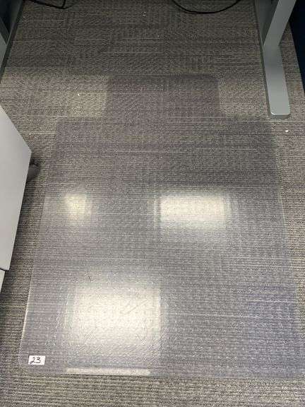 ULINE 3'x4' CARPET CHAIR MAT WITH LIP
