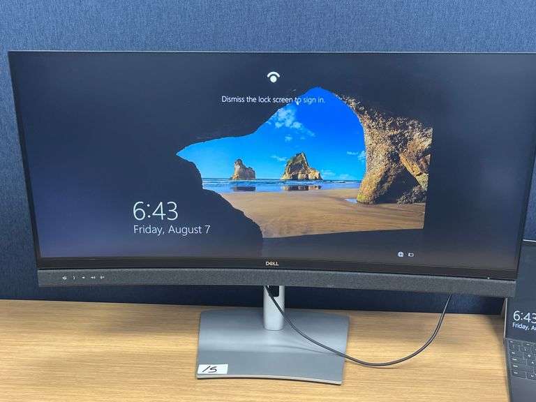 DELL C3422WE 34.1" WQHD CURVED VIDEO CONFERENCING MONITOR IN WORKING CONDITION WITH POWER CABLE, HDMI AND USB-C INCLUDED