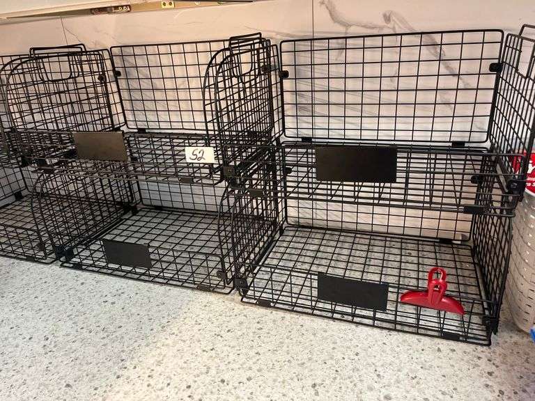 METAL WIRED STORAGE BINS 16" X 12"