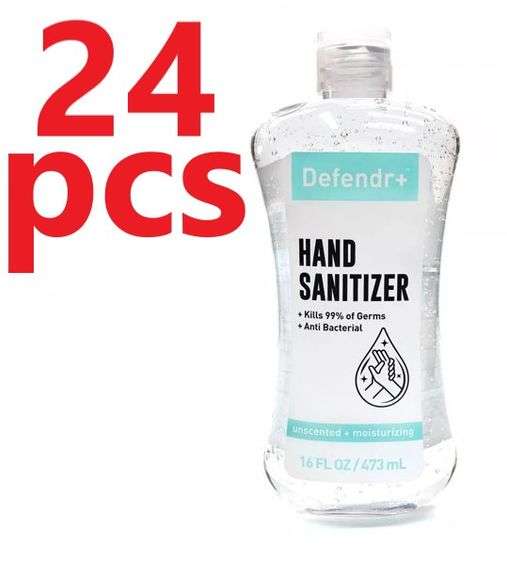 24PCS DEFENDR+ HAND SANITIZER 16fl OZ