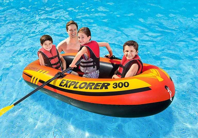 NEW INTEX 3 PERSON EXPLORER INFLATABLE BOAT 58332NP