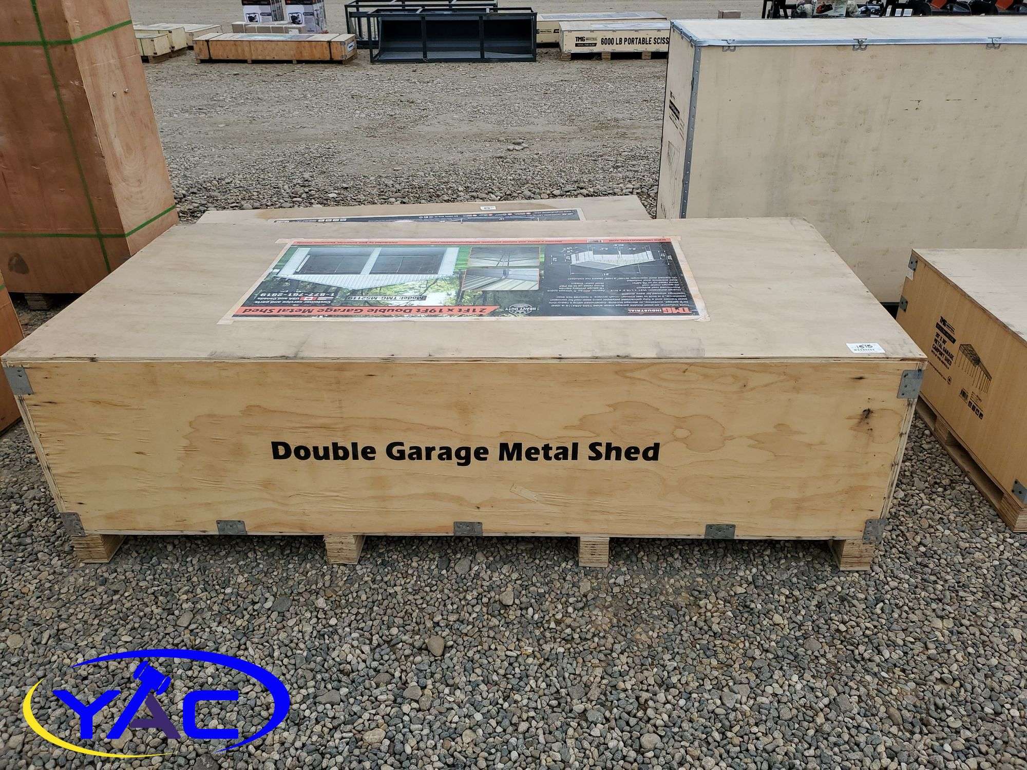 TMG-MS2119 Metal Shed Double Garage 21' x 19' - YAC Auctions