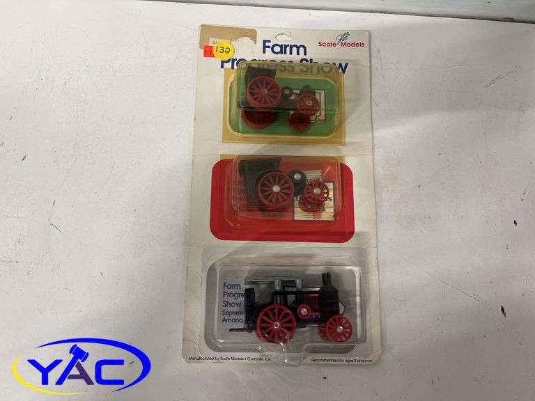 3pc Set Rumley Oil Pull , Titan & Hart Parr Steel Wheel Tractors - 1:64 Scale