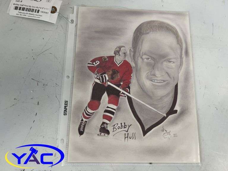 Bobby Hull Print By Don Ruf 8.5