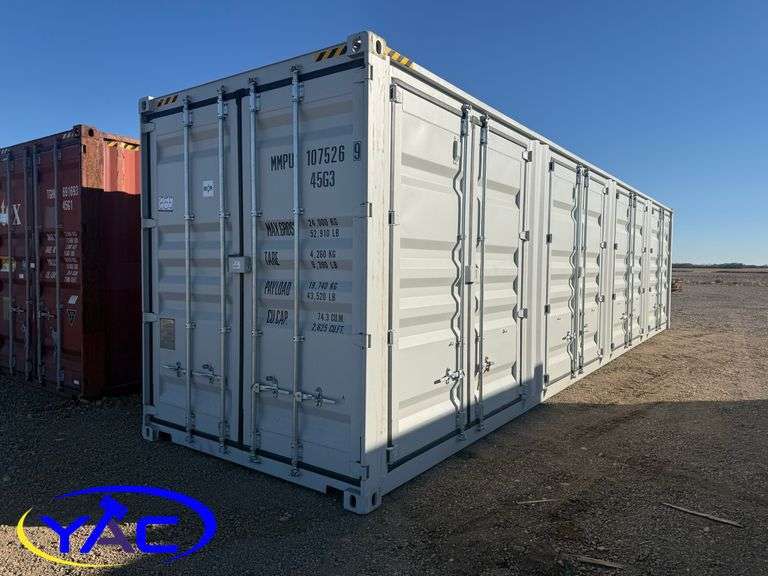 40' High Cube  Sea Container W/ 4 Side Doors