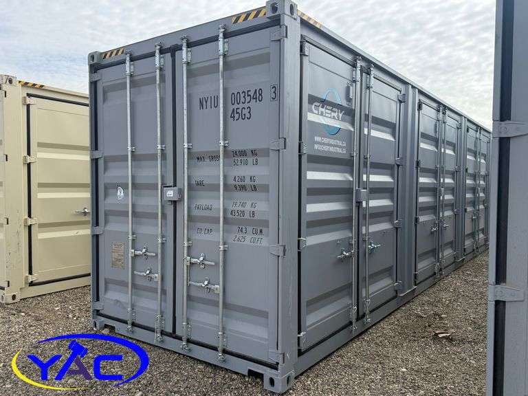 40' High Cube Sea Container W/ 4 Side Doors