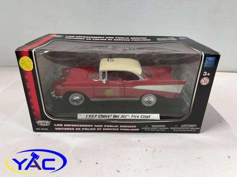 1957 Chev Bel Air Fire Chief - 1:24 Scale