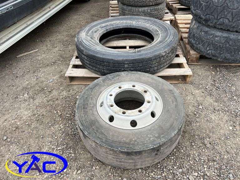 245/70R17.5 Tire W/ Rim & 11R24.5 Tire