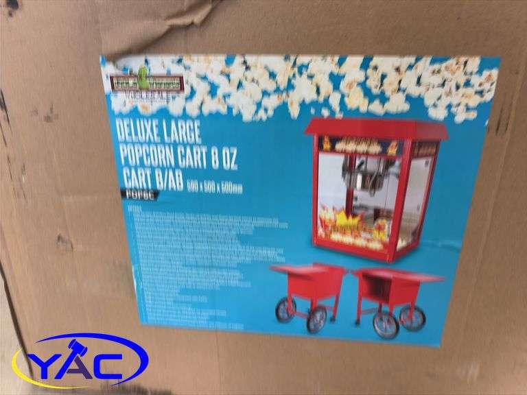 8oz Deluxe Large Popcorn Cart  (Returned Item, Opened Box & Possibly Missing Parts)