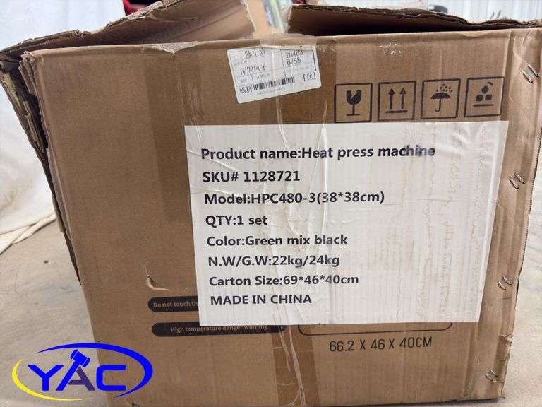 15x15 Heated T-Shirt Press (Returned Item, Opened Box & Possibly Missing Parts)