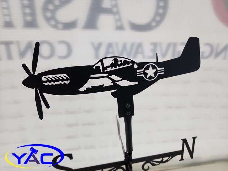 Metal Airplane Weathervane