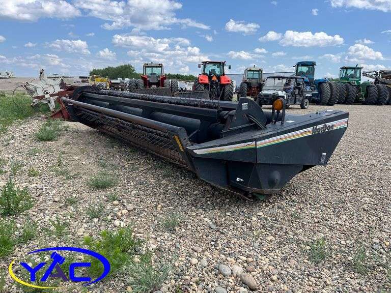 1995 MACDON 16' 920 HAYBINE HEADER W/ 1993 MACDON CRIMPER