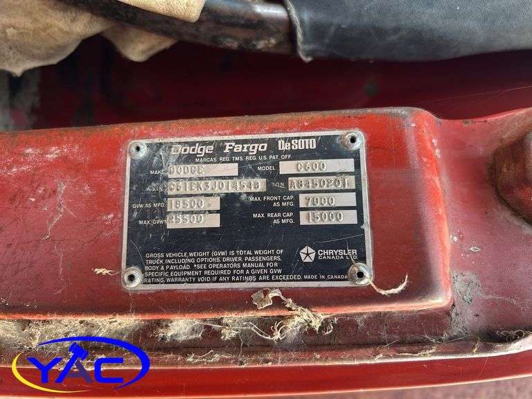 DODGE SINGLE-AXLE GRAVEL TRUCK - NOT RUNNING