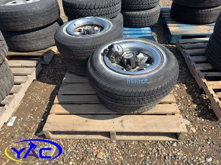 4- 205/75R14 Tires & Rims Off Of A Chevy (Rims Only Tires Weathered And Cracked)