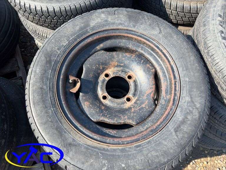 16 -15" Concord Packer Tires (Rims Only - Tires Cracked & Weathered)