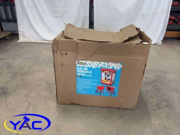 8oz Deluxe Large Popcorn Cart  (Returned Item, Opened Box & Possibly Missing Parts)