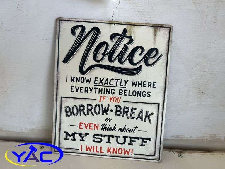 Know Where My Stuff Is Sign