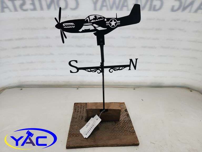 Metal Airplane Weathervane