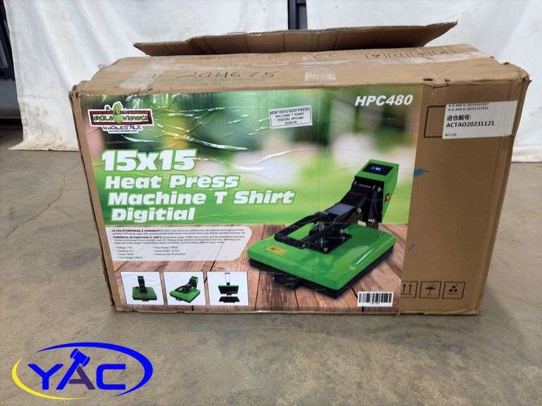 15x15 Heated T-Shirt Press (Returned Item, Opened Box & Possibly Missing Parts)