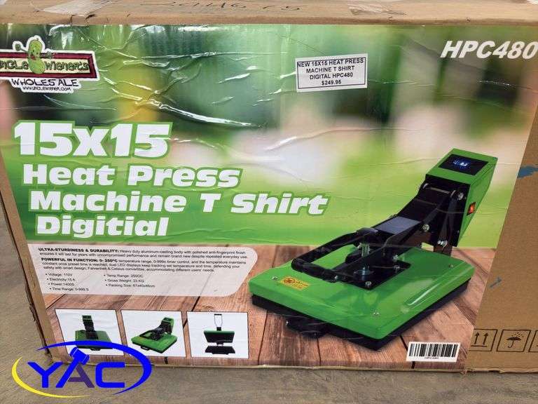 15x15 Heated T-Shirt Press (Returned Item, Opened Box & Possibly Missing Parts)