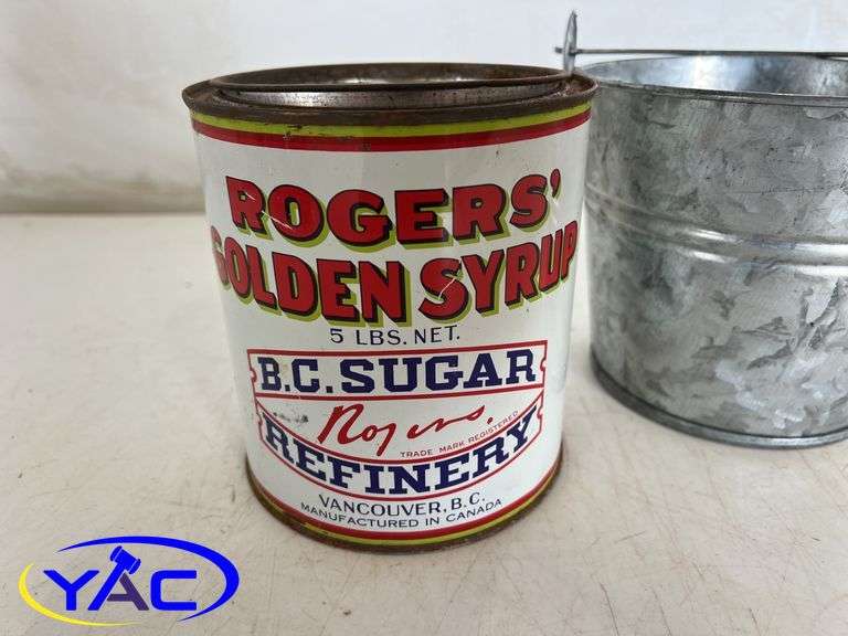 Rogers Golden Syrup Cans & Small Pail