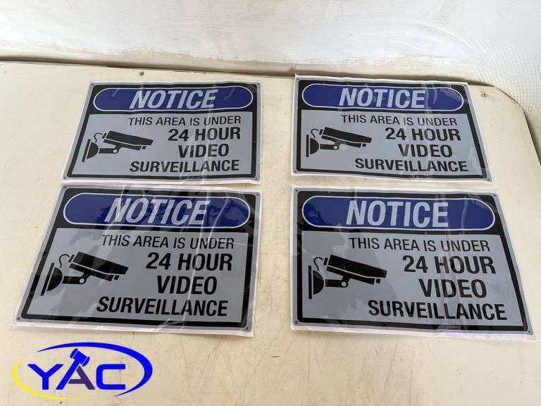 4- Notice Area Is Under Surveillance Decals