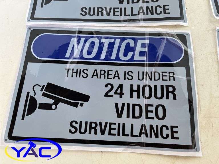 4- Notice Area Is Under Surveillance Decals