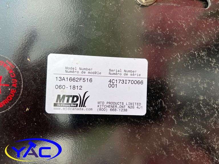 MTD 13HP 38" RIDING MOWER