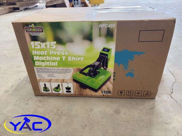 15x15 Heat Press Machine T Shirt Digital. (Returned Item, Opened Box & Possibly Missing Parts, Damag
