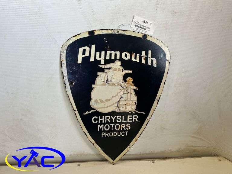 Plymouth Metal Sign