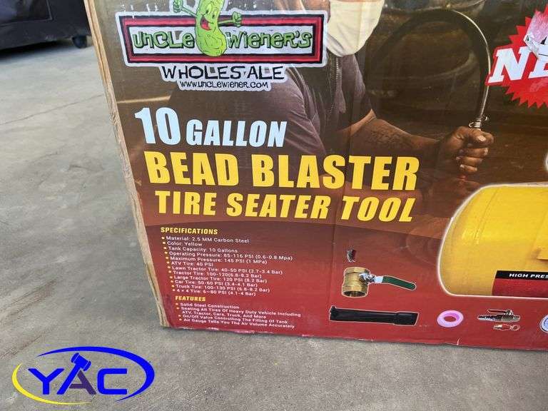 10 Gallon Bead Blaster Tire Seater Tool (Returned Item, Opened Box & Possibly Missing Parts)
