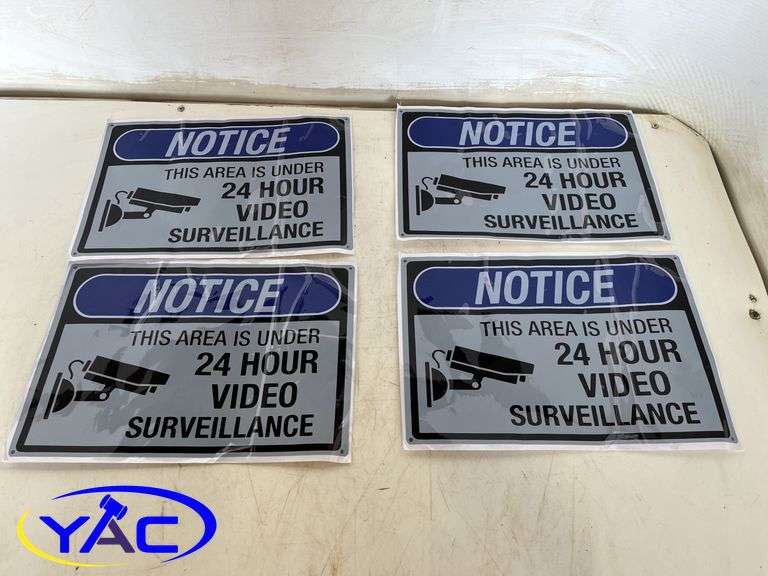 4- Notice Area Is Under Surveillance Decals