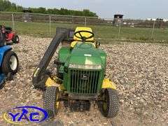 JOHN DEERE 52" RIDING MOWER 318 W/ BAGGER, ROTOTILLER & SNOWBLOWER