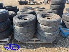 16 -15" Concord Packer Tires (Rims Only - Tires Cracked & Weathered)