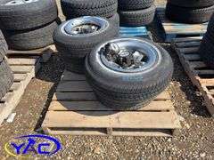 4- 205/75R14 Tires & Rims Off Of A Chevy (Rims Only Tires Weathered And Cracked)
