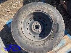2- 245/75R16 Tires & Rims From A Trailer. (Rims Only. Tires Worn And Cracked)