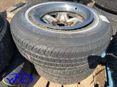 4- 205/75R14 Tires & Rims Off Of A Chevy (Rims Only Tires Weathered And Cracked)