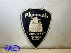 Plymouth Metal Sign