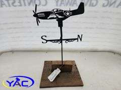 Metal Airplane Weathervane