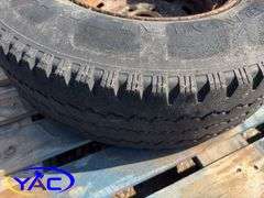2- 245/75R16 Tires & Rims From A Trailer. (Rims Only. Tires Worn And Cracked)
