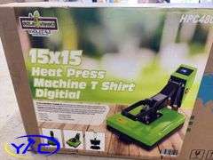 15x15 Heat Press Machine T Shirt Digital. (Returned Item, Opened Box & Possibly Missing Parts, Damag