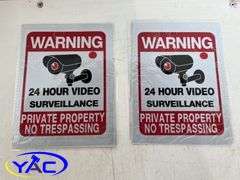 4- Warning 24hr Video Surveillance Decals