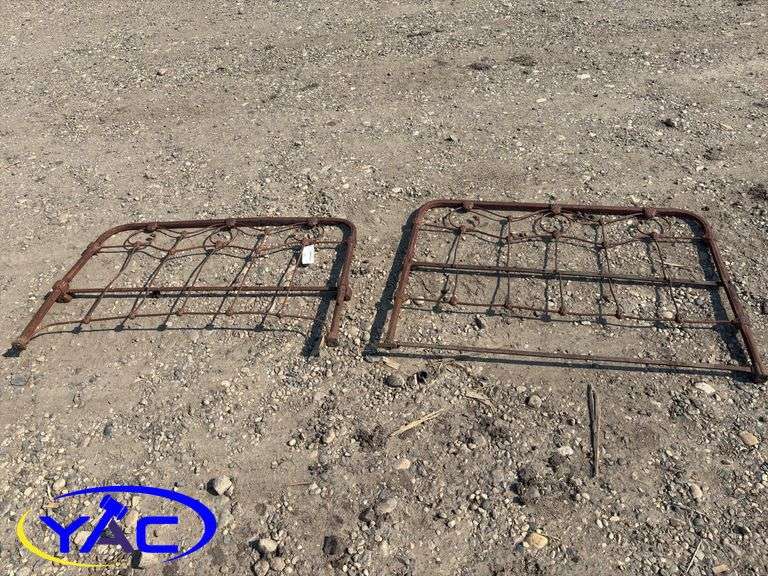 Vintage Metal Headboard 36"H x 48"W & Footboard 33"H x 48"W